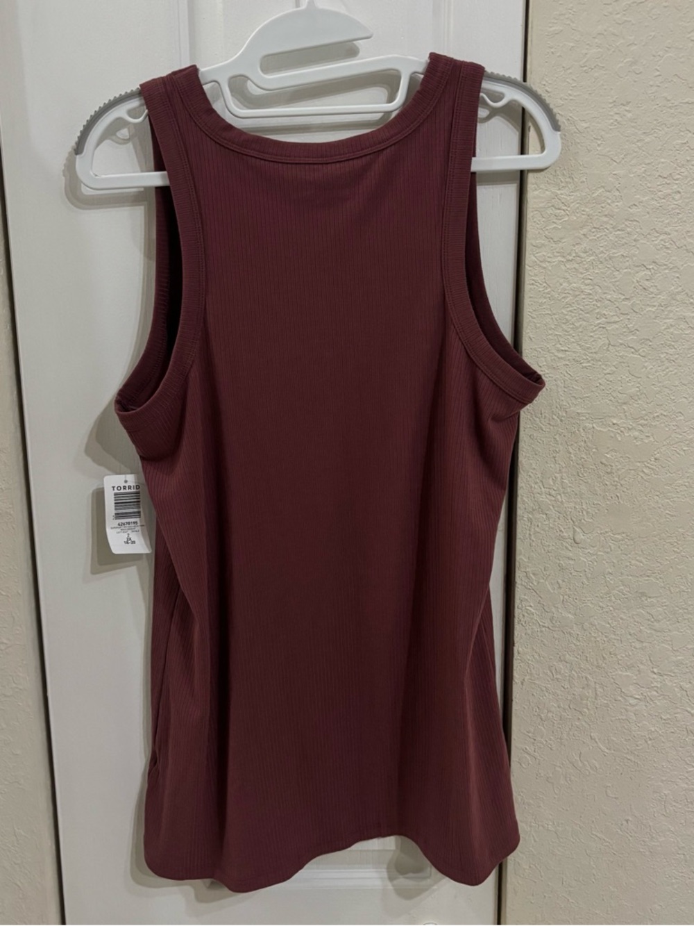 Torrid Super Soft Ribbed High Neck Tank in Wild Ginger - Picture 3 of 7